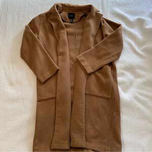 Forever 21 Women's Tan / Camel Felt Trench Coat Jacket